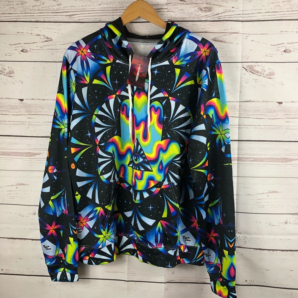 Multicolor large unisex hoodie new with tags